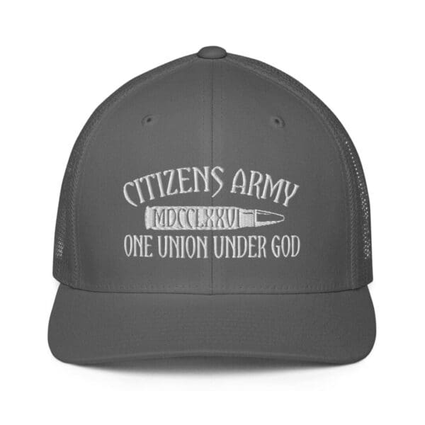 Citizens Army Trucker Cap in Charcoal Black and White Logo