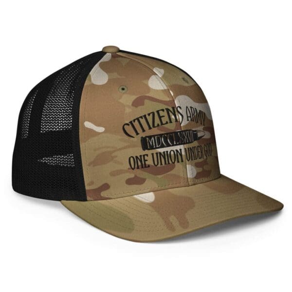 A Brown Multi Camouflage Trucker Cap Right