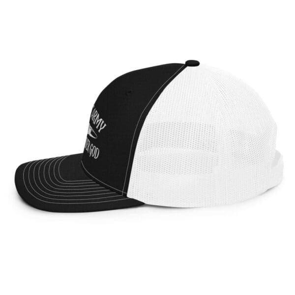 Citizens Army Logo Printed Black White Snapback Cap Side
