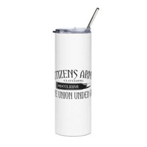 A White Color Stainless Steel Tumbler