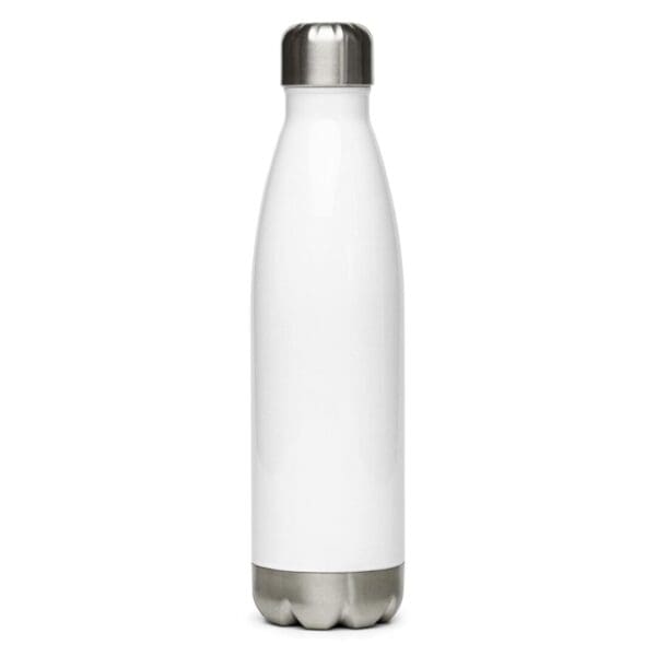 A STRENGTH IN NUMBERS Stainless Steel Water Bottle WHITE Calibers on a white background.