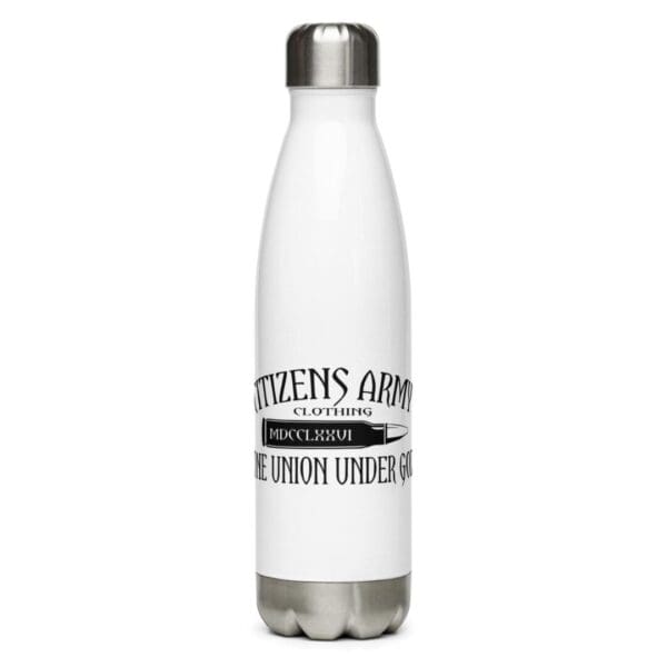 A White Color Stainless Steel Water Bottle