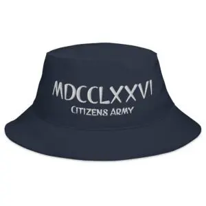 BX003 Bucket Hat w/MDCCLXXVI (White Font)