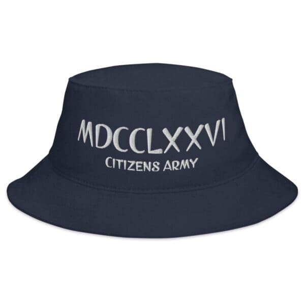 BX003 Bucket Hat w/MDCCLXXVI (White Font)