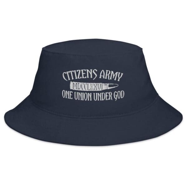 Citizens army - one John under God BX003 Bucket Hat w/ White Logo.