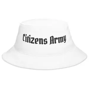 BX003 Bucket Hat w/Citizens Army (Black Font)