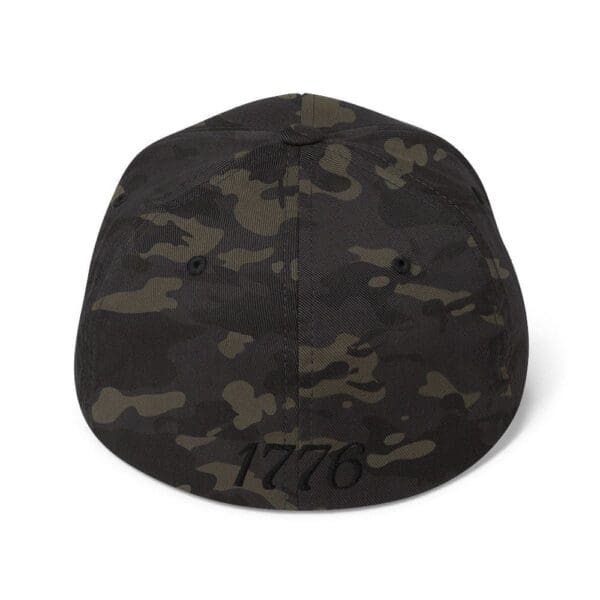 A black 6277 Flexfit Cap Citizens Army w/ Flag (Black Font) with the word 1770 on it.