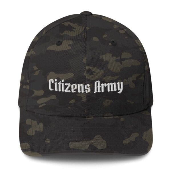 6277 Flexfit Cap w/Citizens Army (White Font) camo hat.