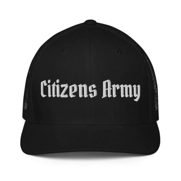 6511 Flexfit Trucker Cap w/Citizens Army (White Font)