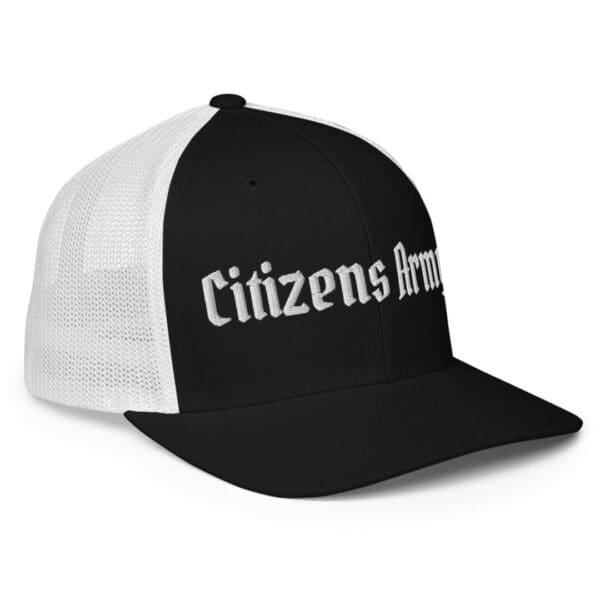 6511 Flexfit Trucker Cap w/Citizens Army (White Font) trucker hat.