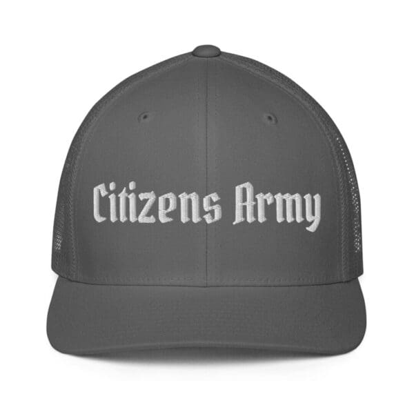 6511 Flexfit Trucker Cap w/Citizens Army (White Font) trucker hat.