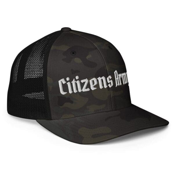 6511 Flexfit Trucker Cap w/Citizens Army (White Font)