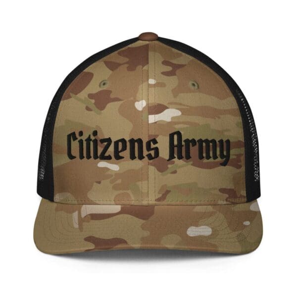 6511 Flexfit Trucker Cap w/Citizens Army (Black Font).