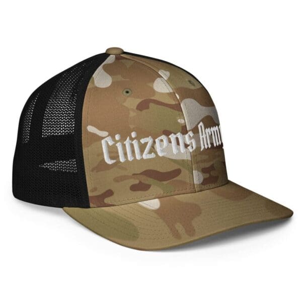 6511 Flexfit Trucker Cap w/Citizens Army (White Font)