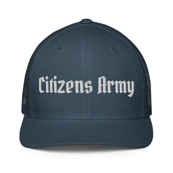 6511 Flexfit Trucker Cap w/Citizens Army (White Font) trucker hat.