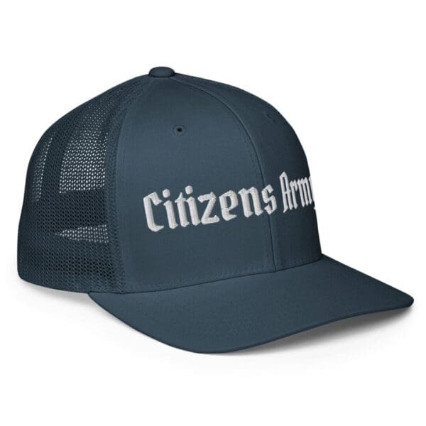 6511 Flexfit Trucker Cap w/Citizens Army (White Font) trucker hat.