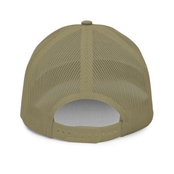 The back view of a 112 Snap Back Trucker Cap Citizens Army w/ Flag (White Font) hat.
