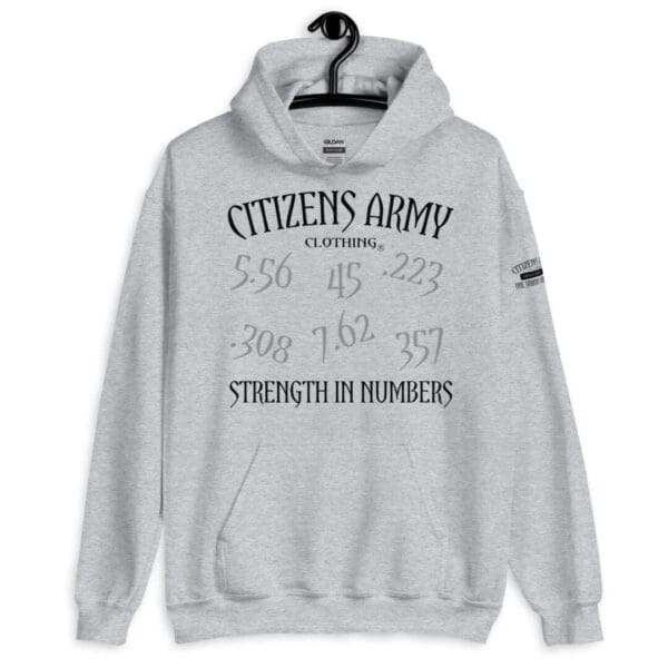 Women's Strength In Numbers CLASSIC Hoodie (Dark/Light Font)