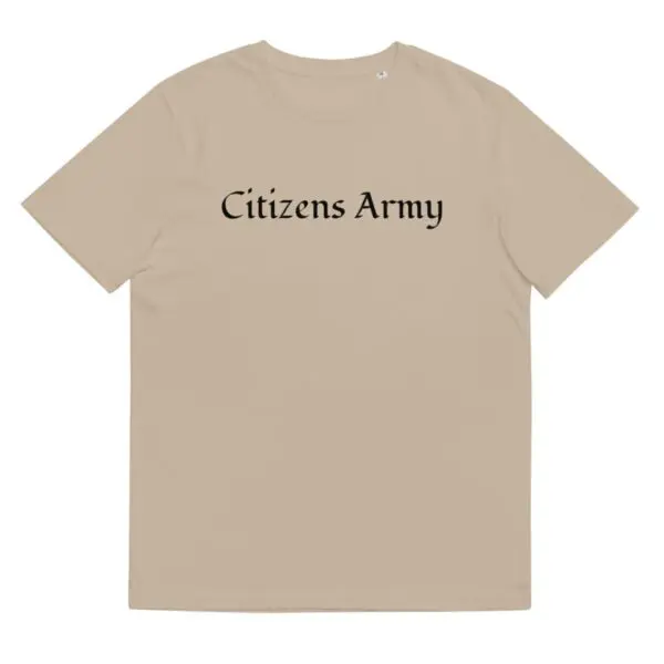 CITIZENS ARMY Athletic Fit T-Shirt (1st Dark Font) Khaki Colors - Image 4