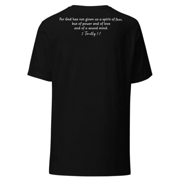 2 Timothy 1:7 (NKJV) Relaxed Fit T-Shirt (Light Font) - Image 4