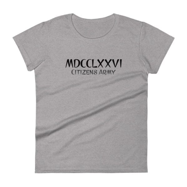 Women's MDCCLXXVI (1776) SNUG FIT T-Shirt (Dark Font) - Image 2